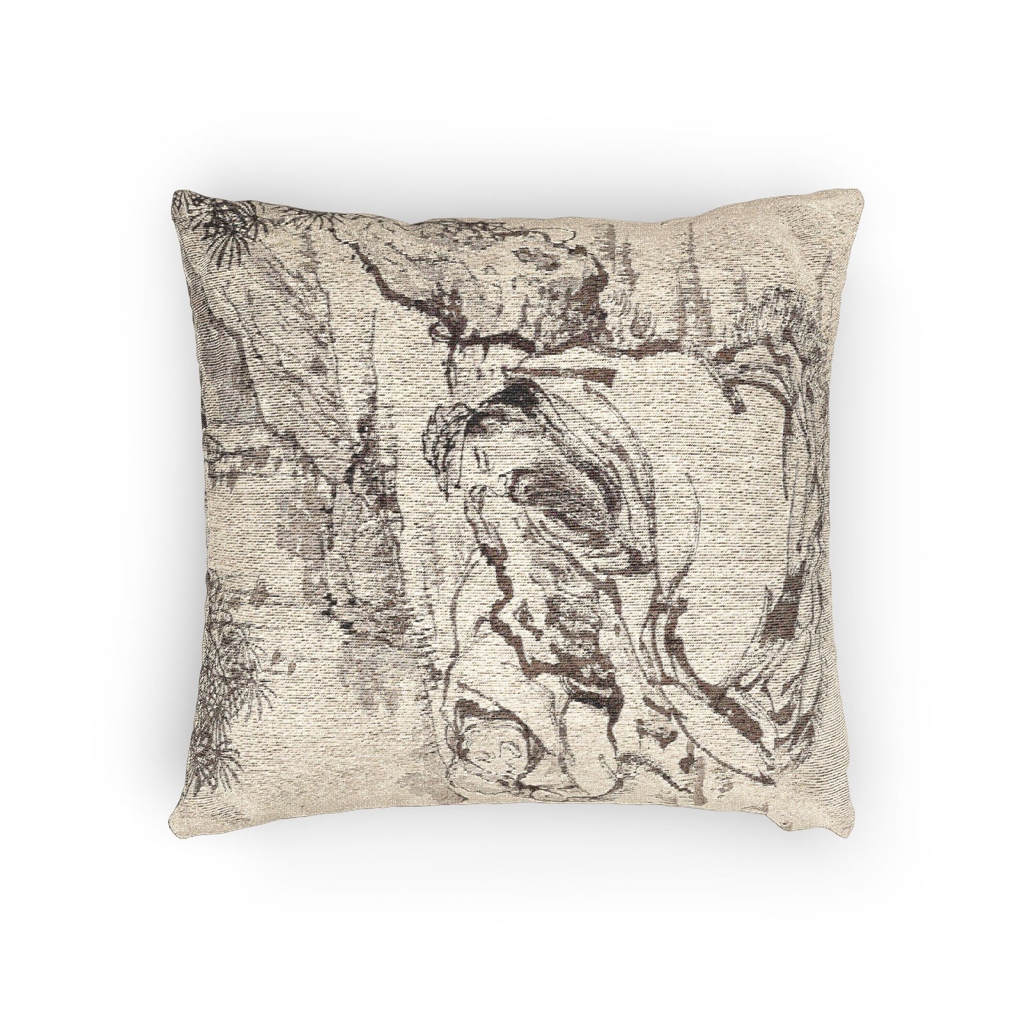 099_lu-tong-and-servant | Woven Pillow