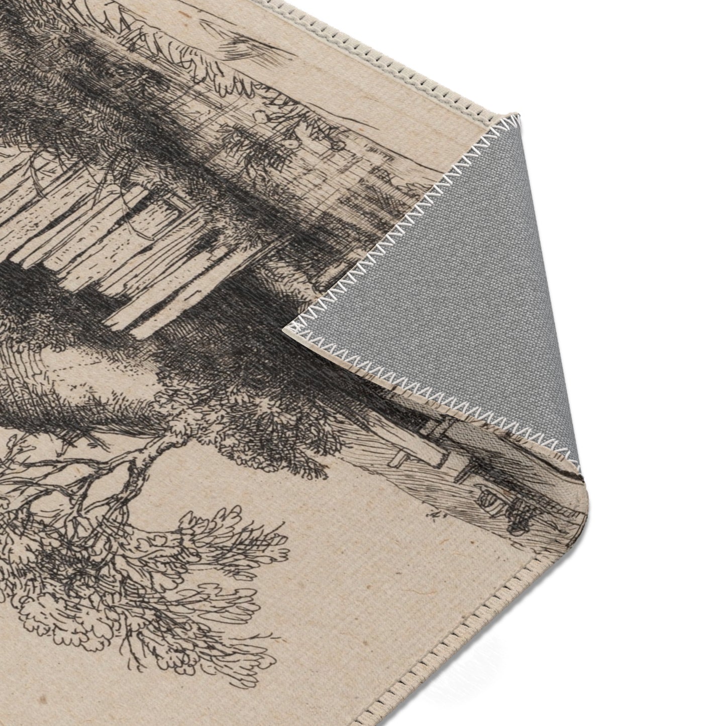 A Cottage with White Paling — Rembrandt Area Rug