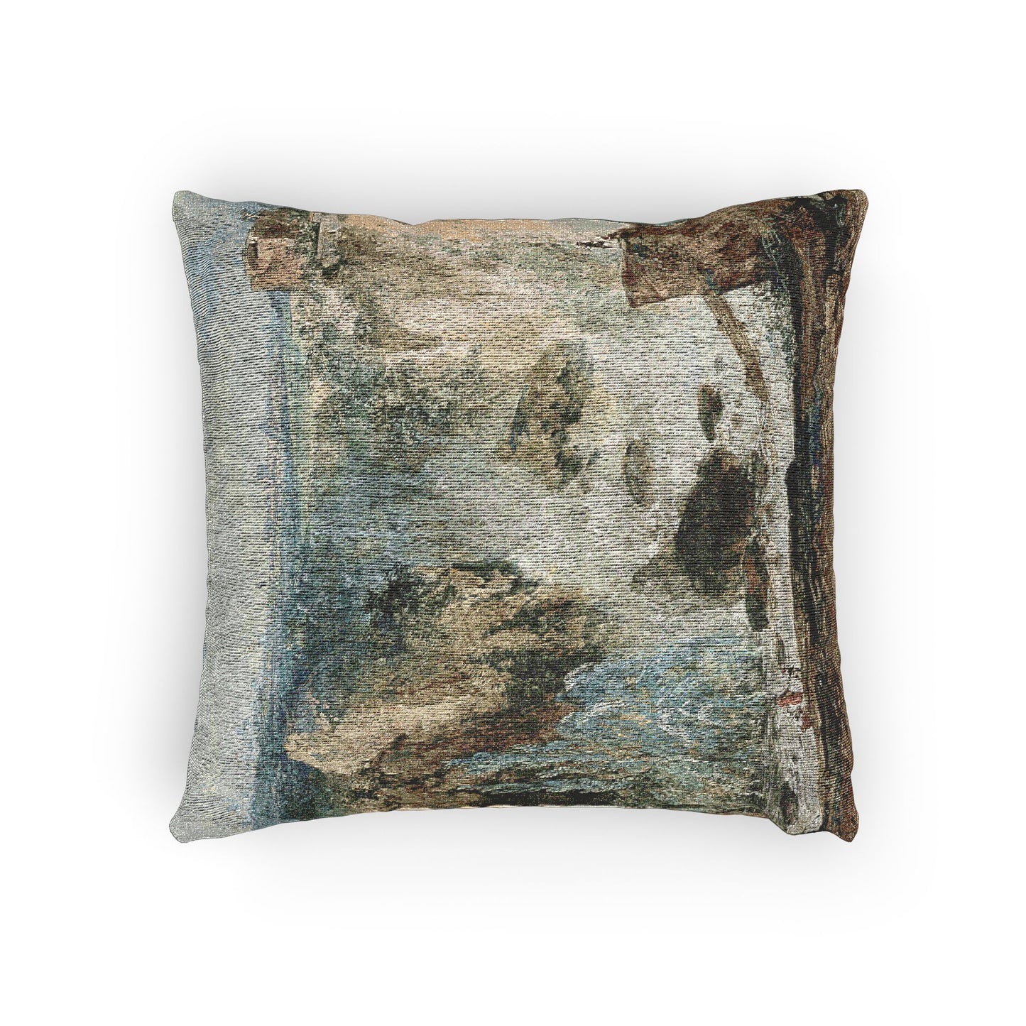 Louis Gabriel Moreau - Waterfall | Woven Pillow