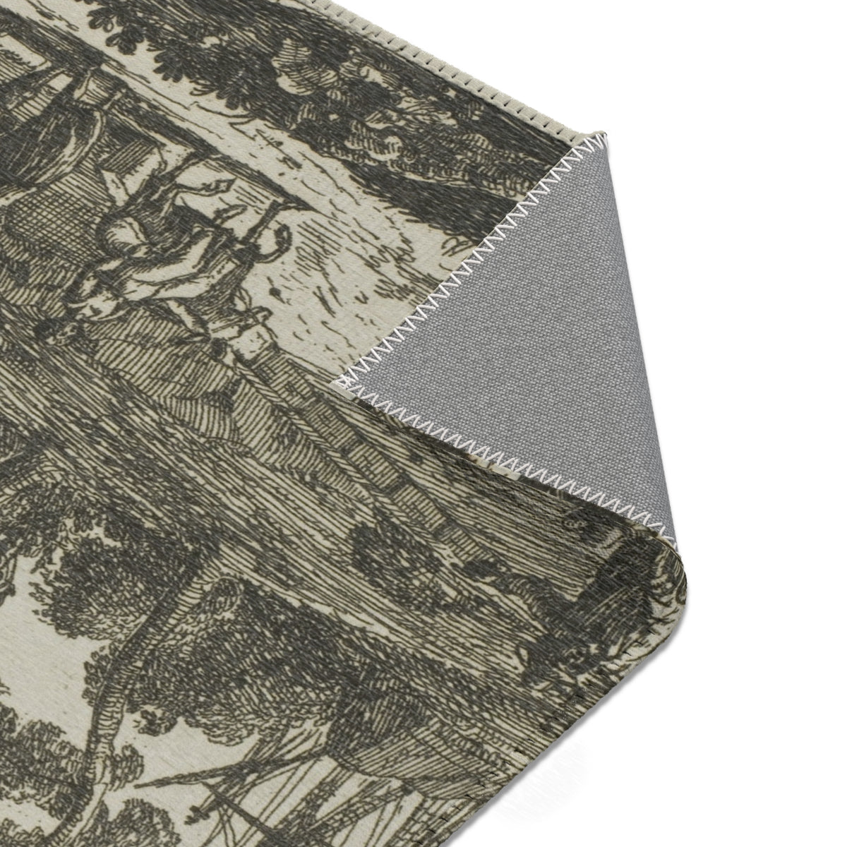 Coast Scene with an Artist Drawing — Lorrain Area Rug