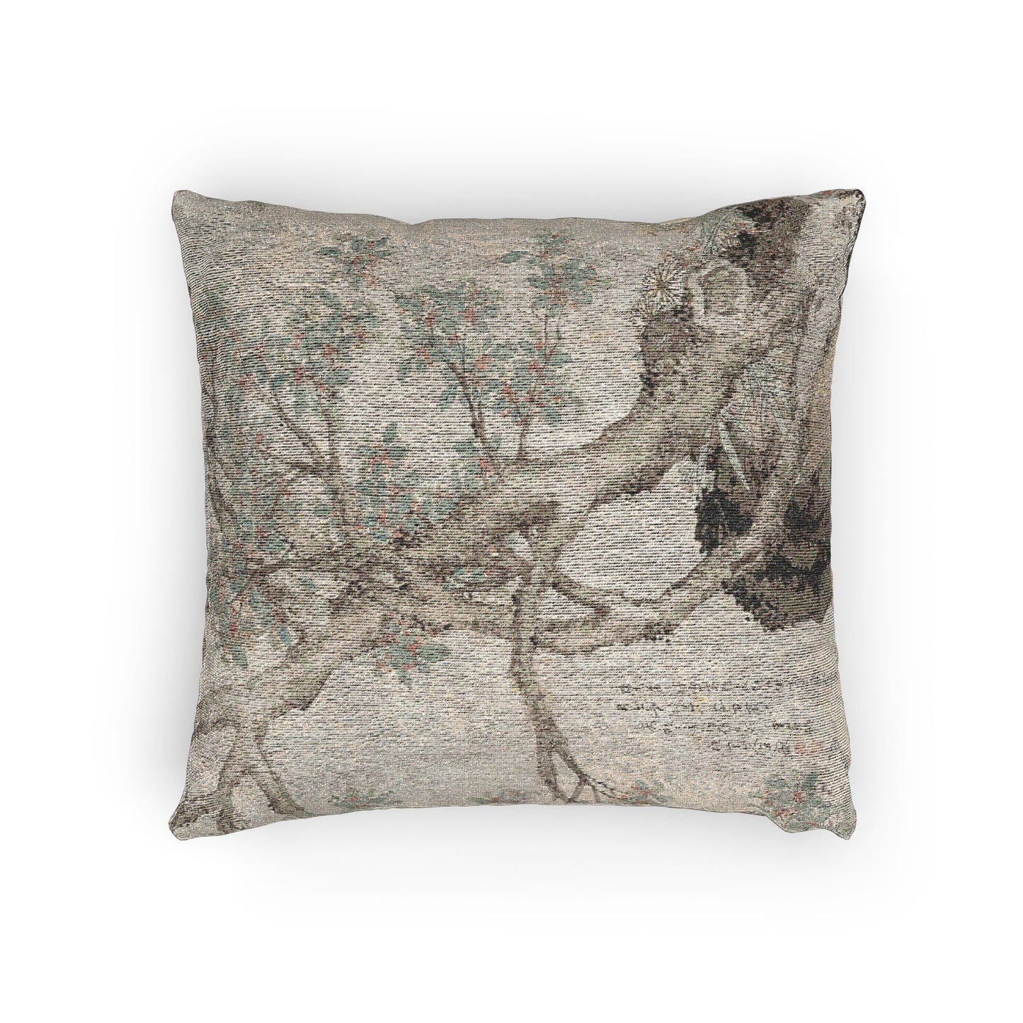 090_yellow-chrysanthemums-and-red-osmanthus | Woven Pillow