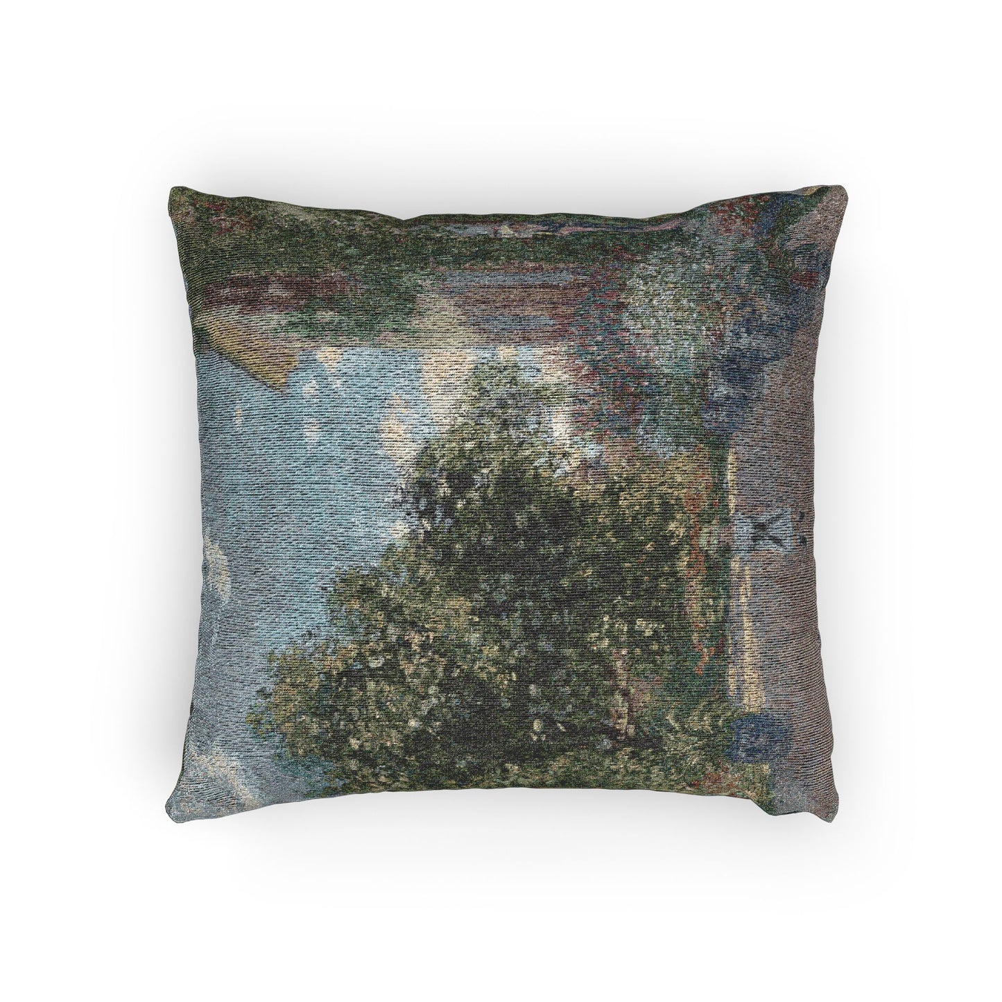 Claude Monet - The Artist's House at Argenteuil | Woven Pillow