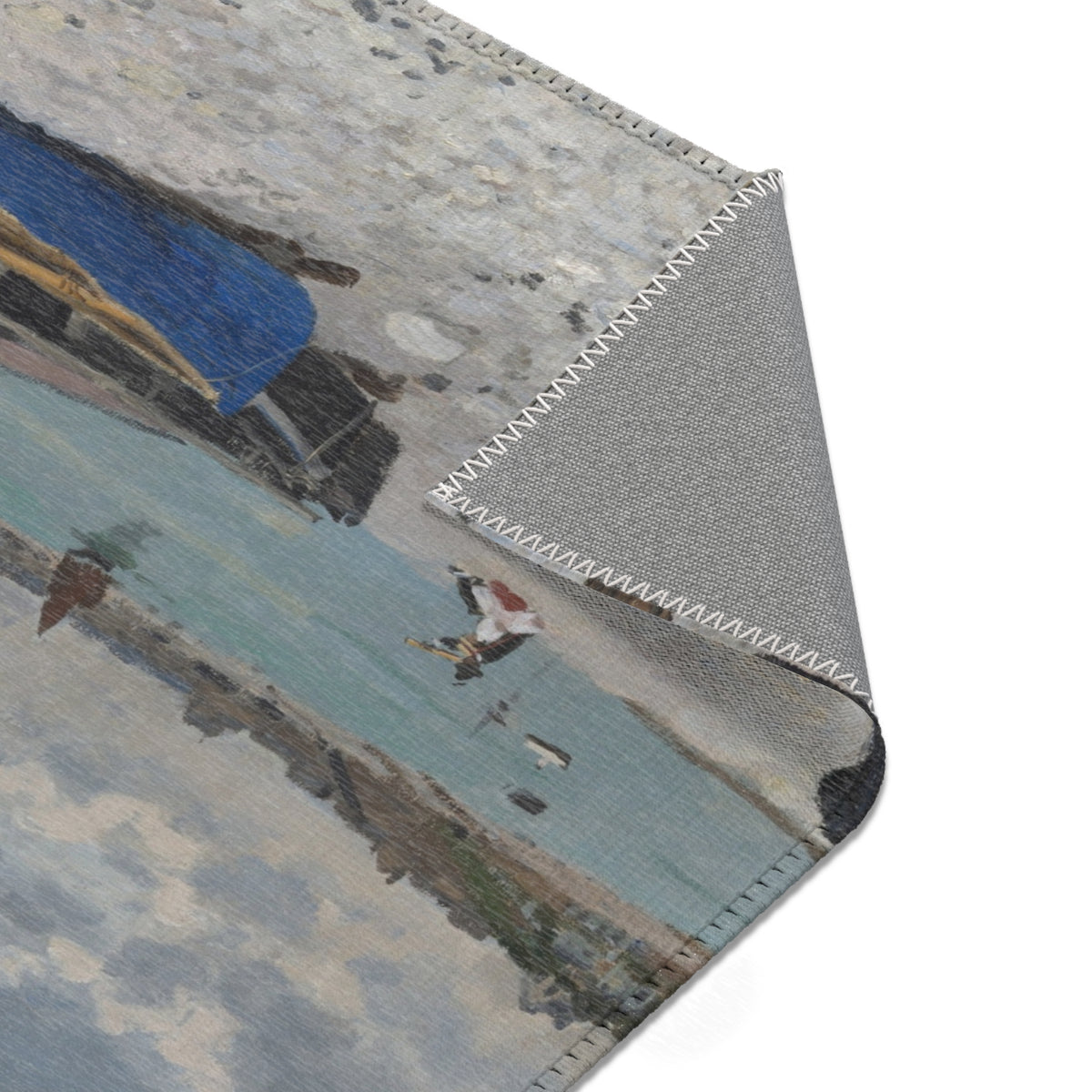The Beach at Sainte-Adresse — Monet Area Rug