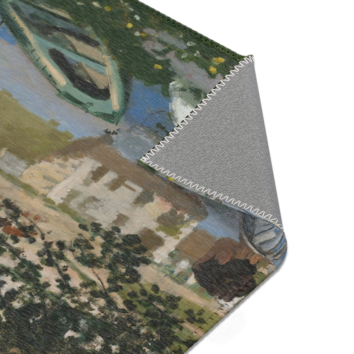 On the Bank of the Seine, Bennecourt — Monet Area Rug