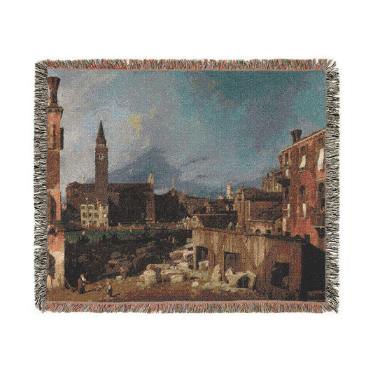 The Stonemason's Yard — Canaletto Tapestry Blanket