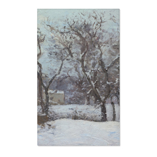 Snow at Louveciennes — Pissarro Area Rug