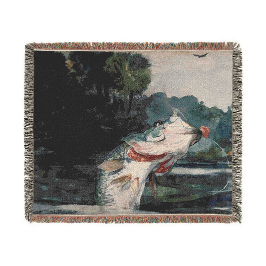 Life-Size Black Bass — Homer Tapestry Blanket