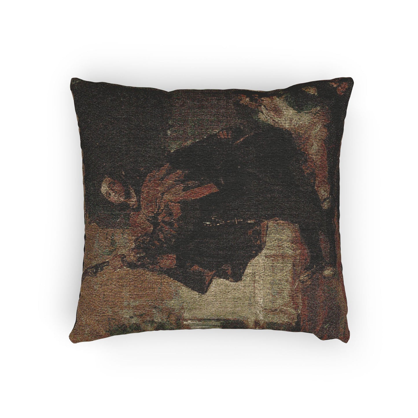 Francisco José de Goya y Lucientes - Friar Pedro Clubs El Maragato with the Butt of the Gun | Woven Pillow