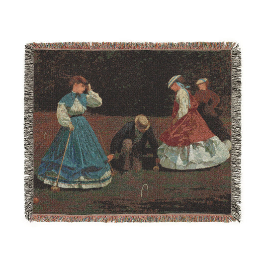 Croquet Scene — Homer Tapestry Blanket