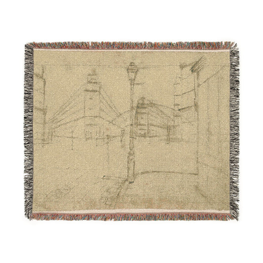 Study for Paris Street — Caillebotte Tapestry Blanket