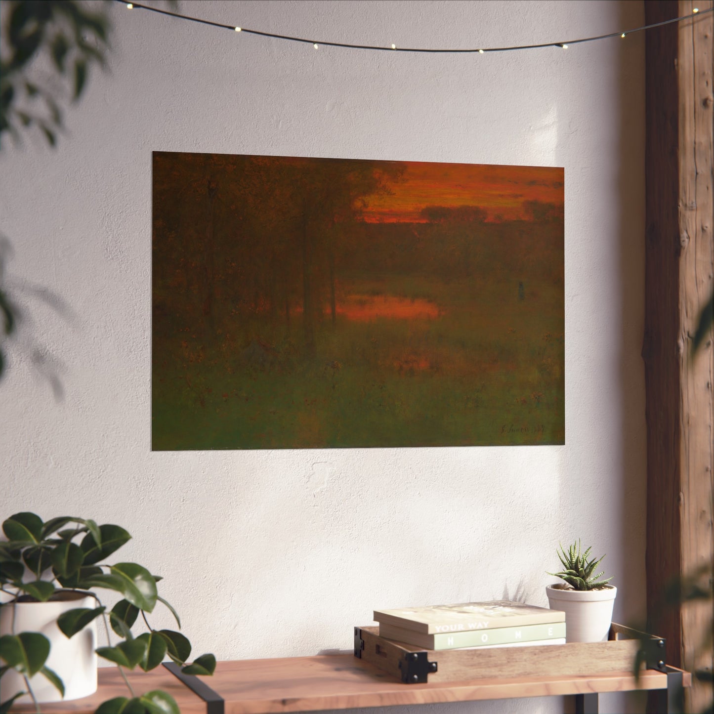 George Inness - Landscape, Sunset | Fine Art Poster