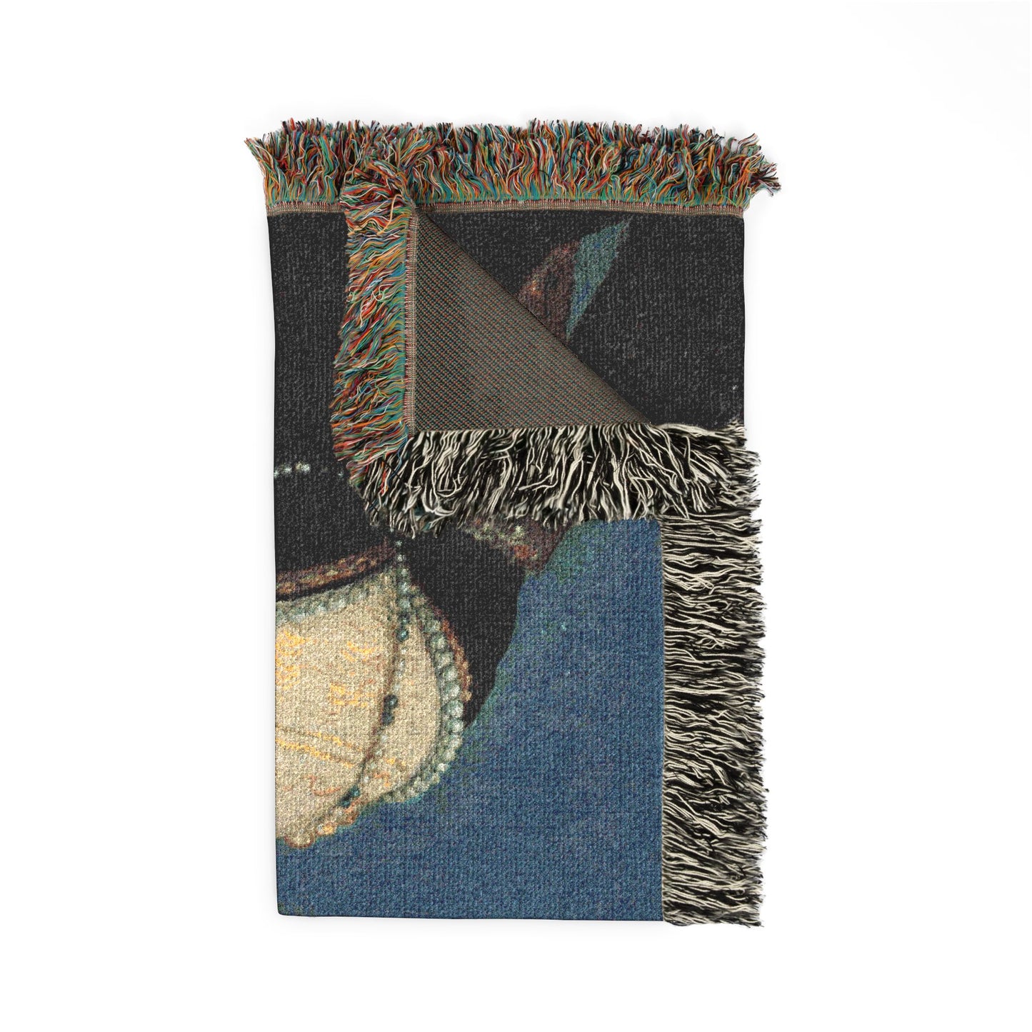 Portrait of a Woman Woven Throw Blanket