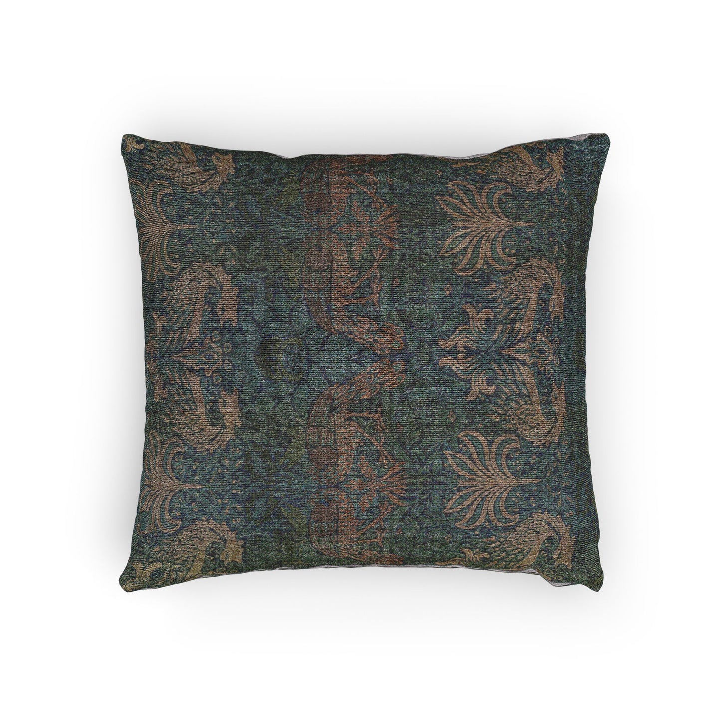 127_peacock-and-dragon | Woven Pillow