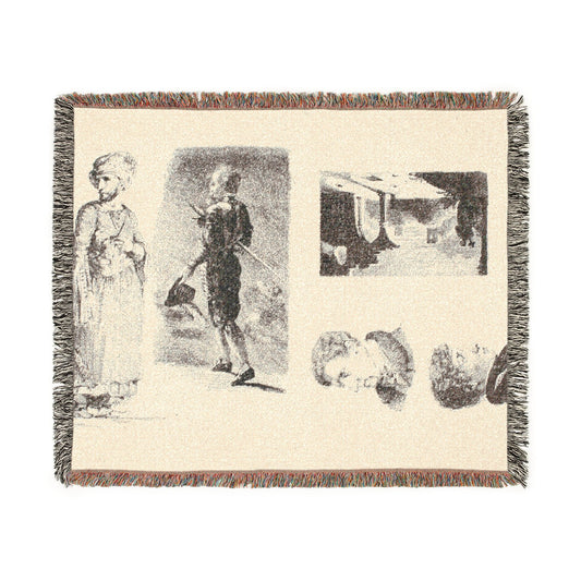 Sheet of Sketches — Delacroix Tapestry Blanket