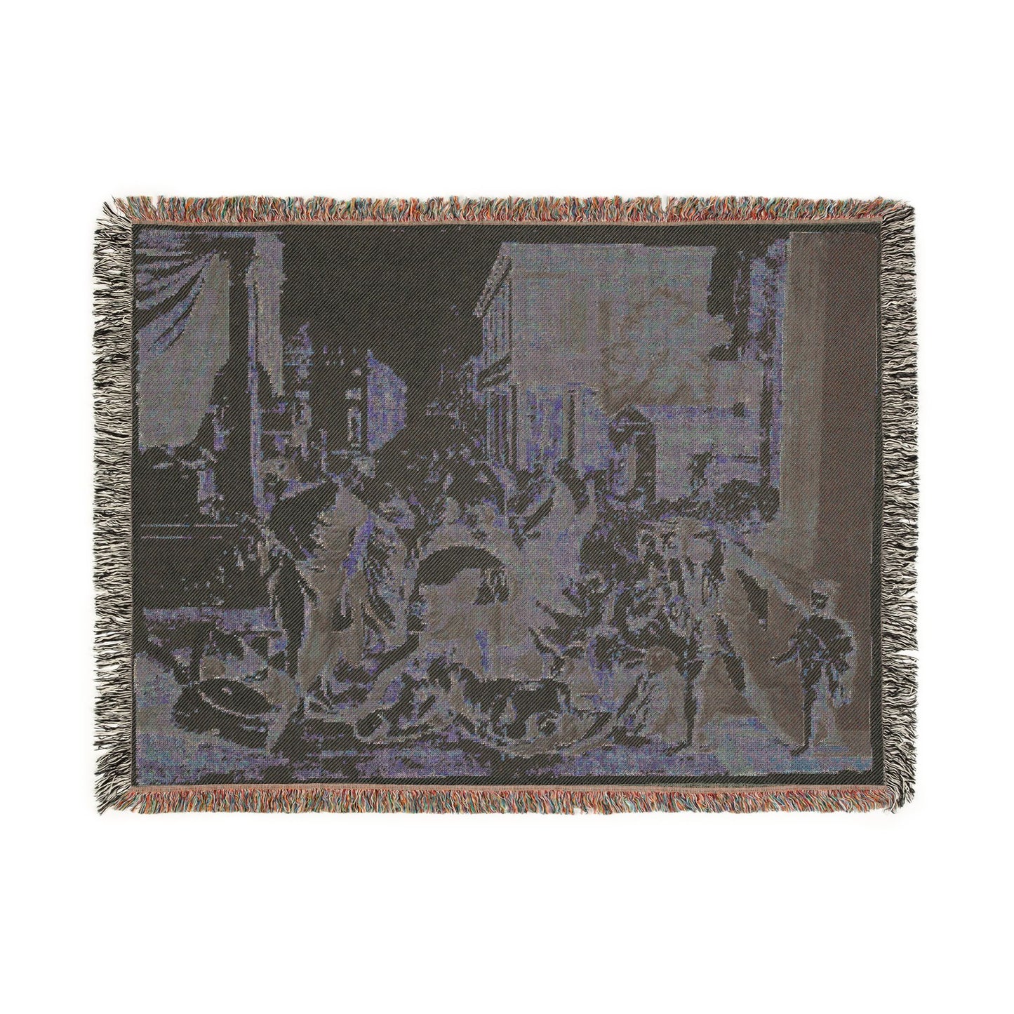 Nicolas Poussin - Plague of Ashdod | Woven Tapestry Blanket