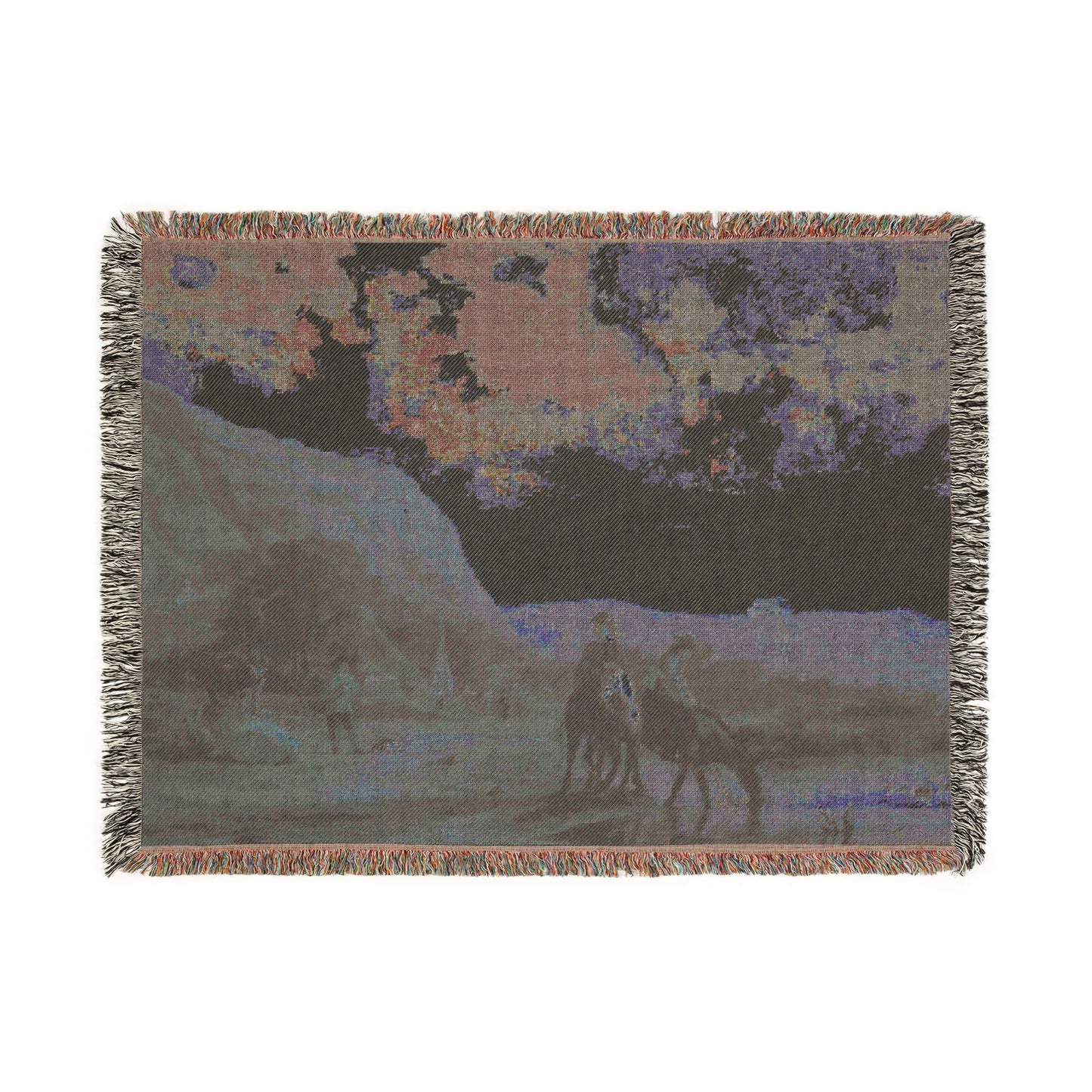 Aelbert Cuyp - Rivierlandschap met ruiters - Google Art Project | Woven Tapestry Blanket