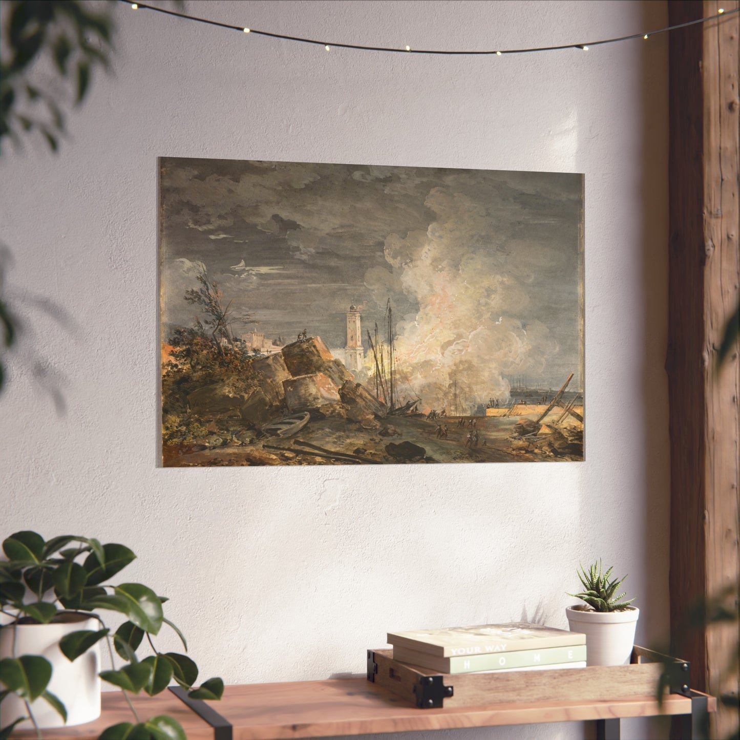 Louis Gabriel Moreau - Fire in the Port | Fine Art Poster