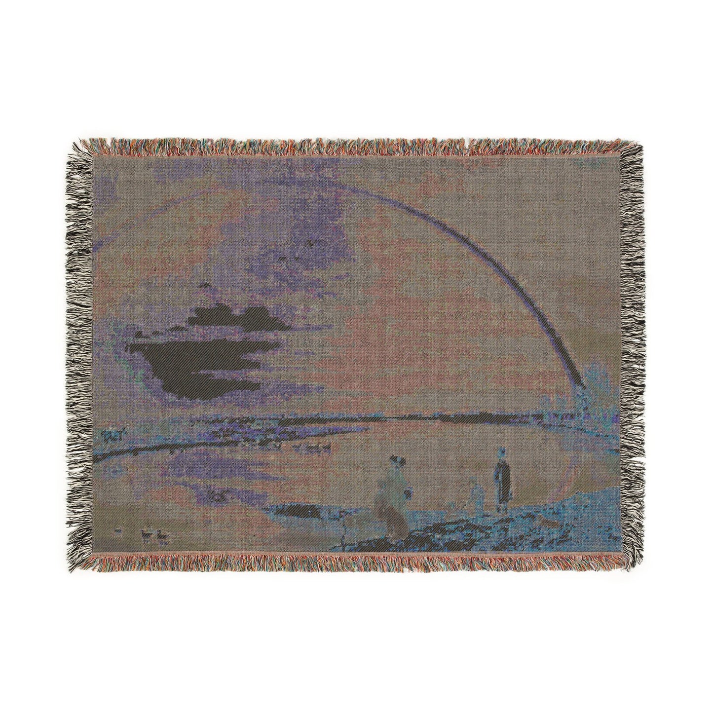 William Turner - An April Shower A View from Binsey Ferry Near Oxford, Looking Towards Port Meadow and Godstow | Woven Tapestry Blanket