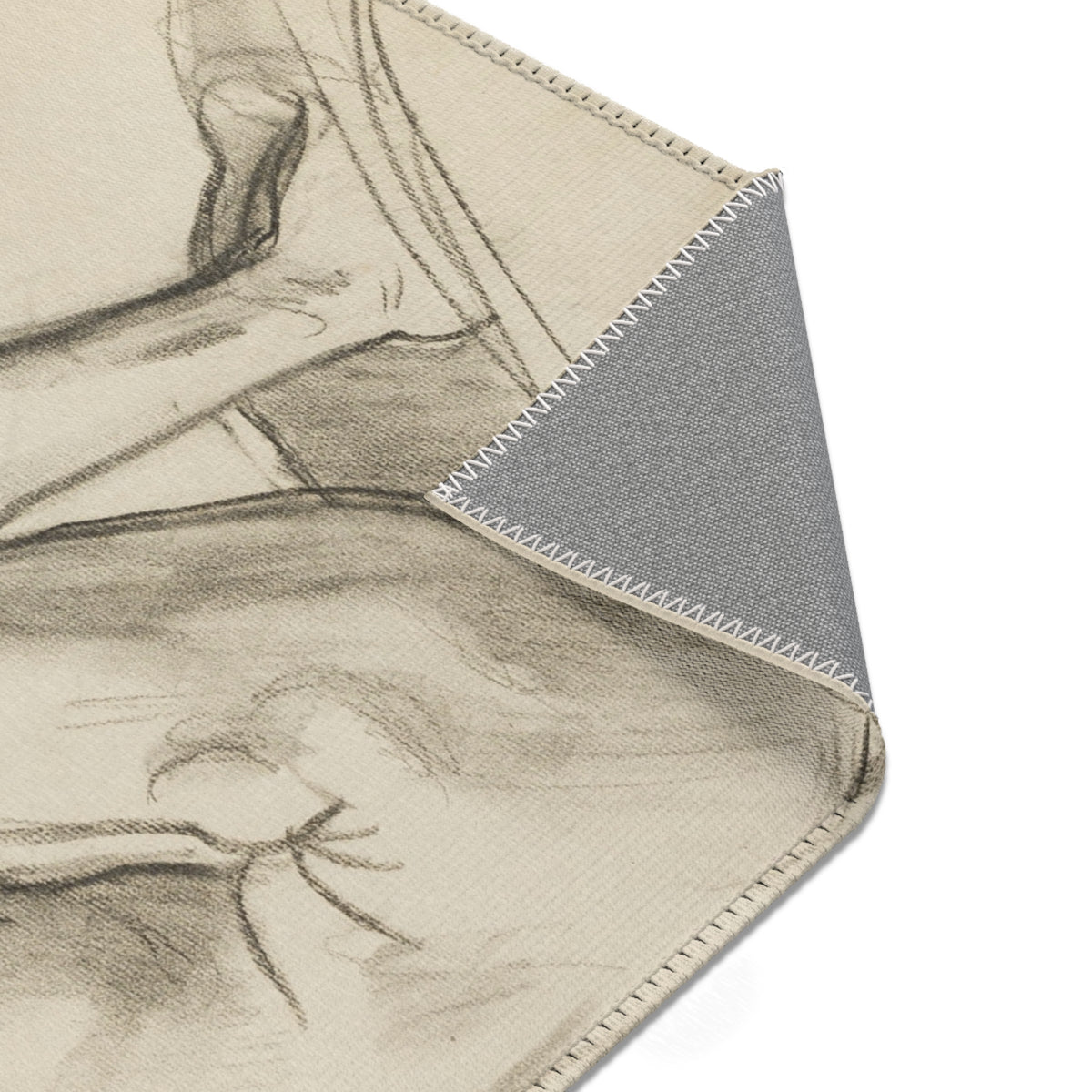 Seated Male Nude — Sargent Area Rug