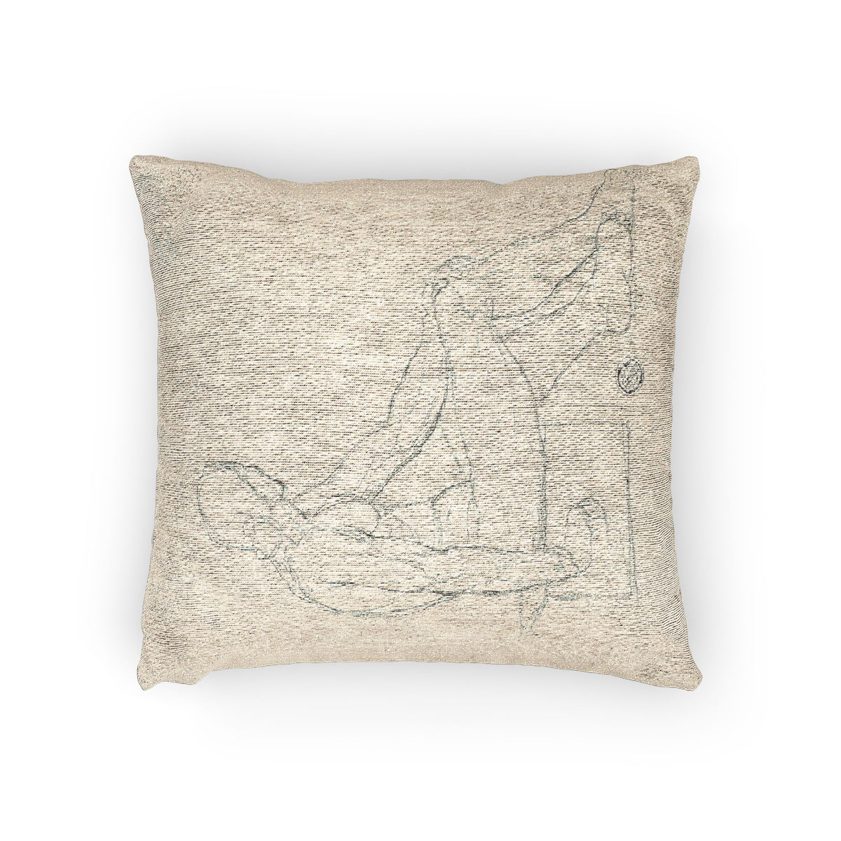 Seated Male Nude (style of David) Pillow