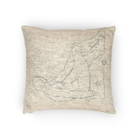 Seated Male Nude (style of David) Pillow