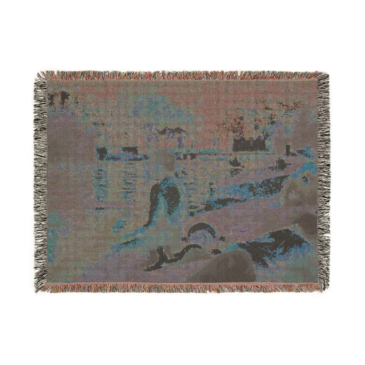 Georges Seurat - Final Study for Bathers at Asnières | Woven Tapestry Blanket
