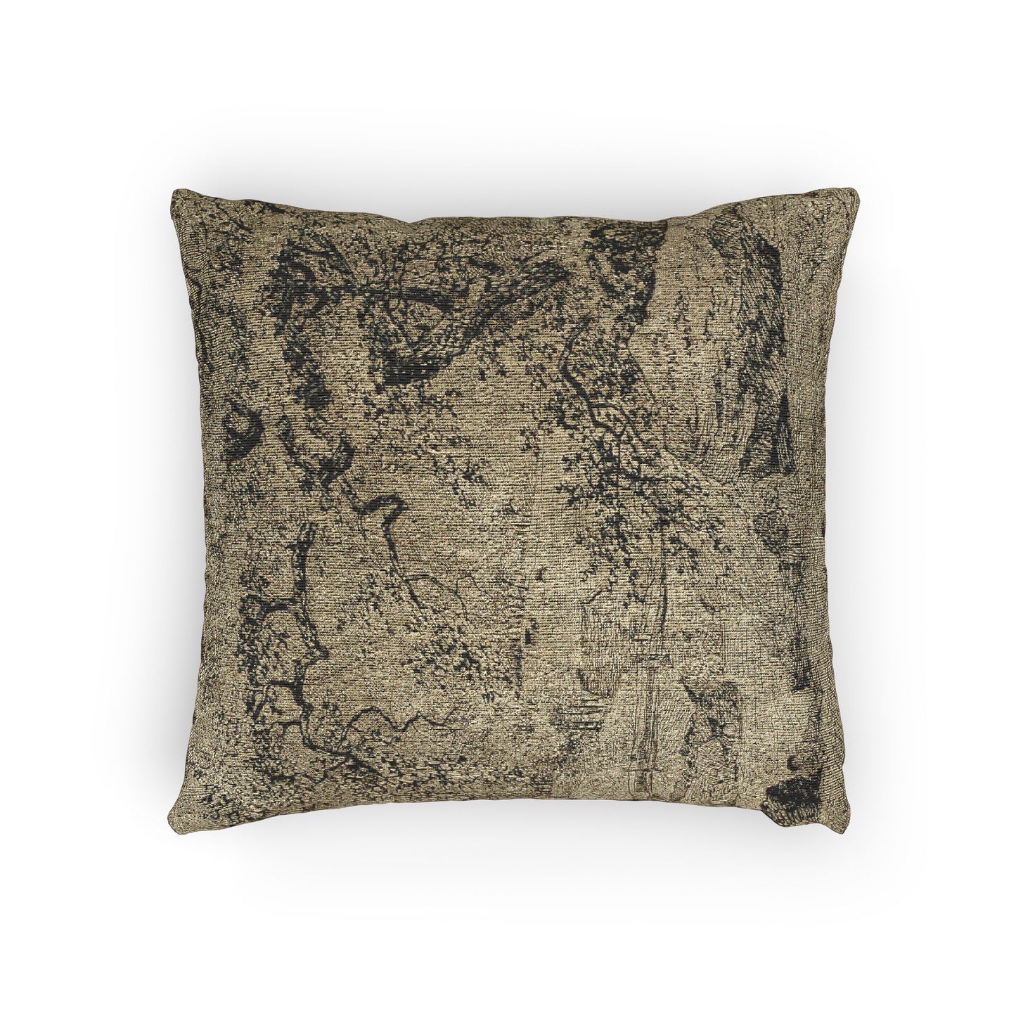 Jacob van Ruisdael - Landscape with Figure Resting Under Tree by Stream | Woven Pillow