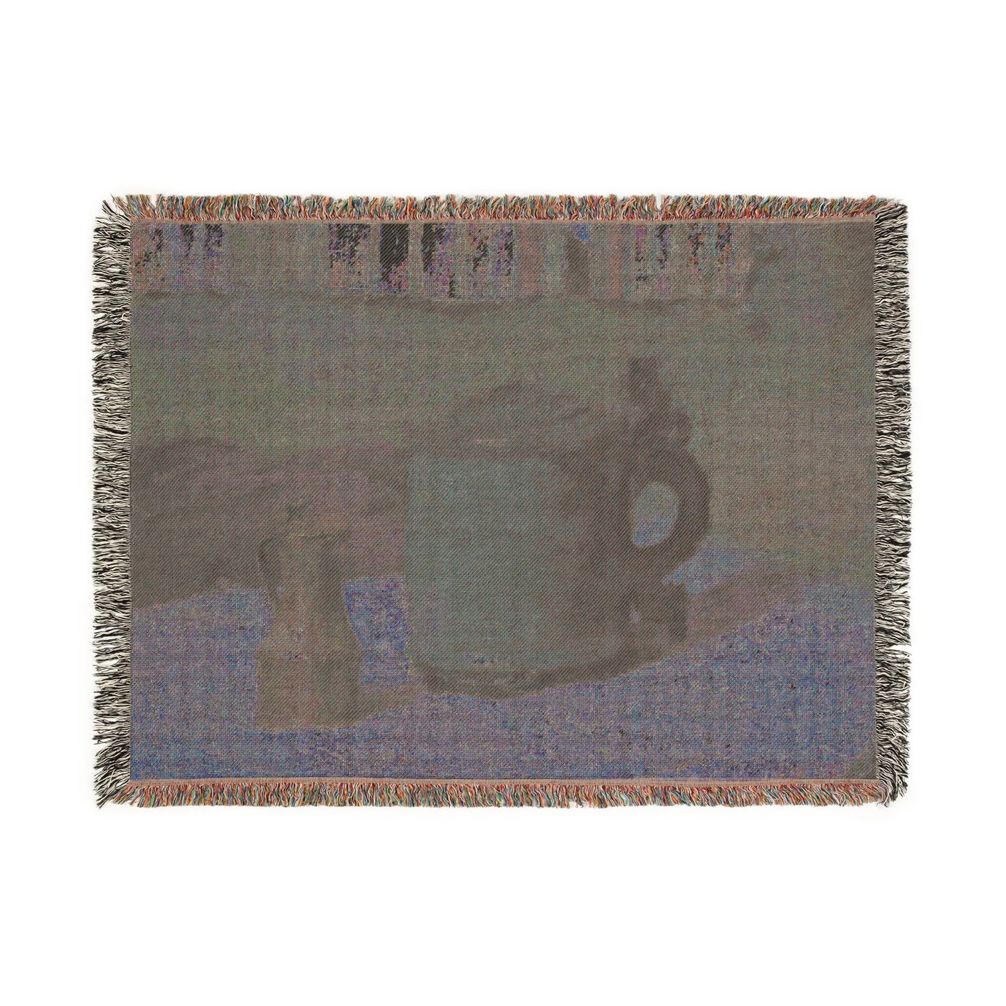 Paul Gauguin - Still Life Wood Tankard and Metal Pitcher | Woven Tapestry Blanket