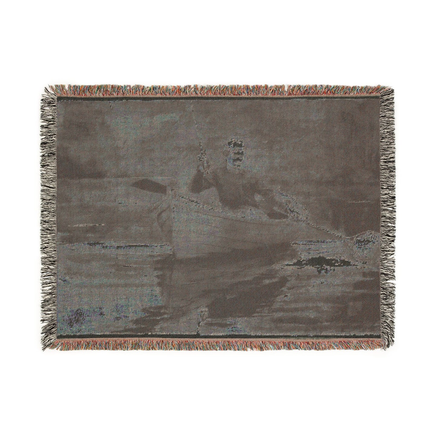 Winslow Homer - Netting the Fish | Woven Tapestry Blanket