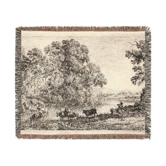 The Cowherd — Lorrain Tapestry Blanket