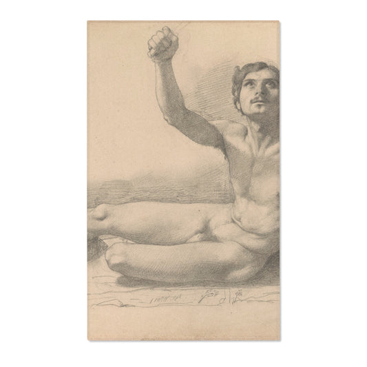 Study of a Male Nude — Degas Area Rug