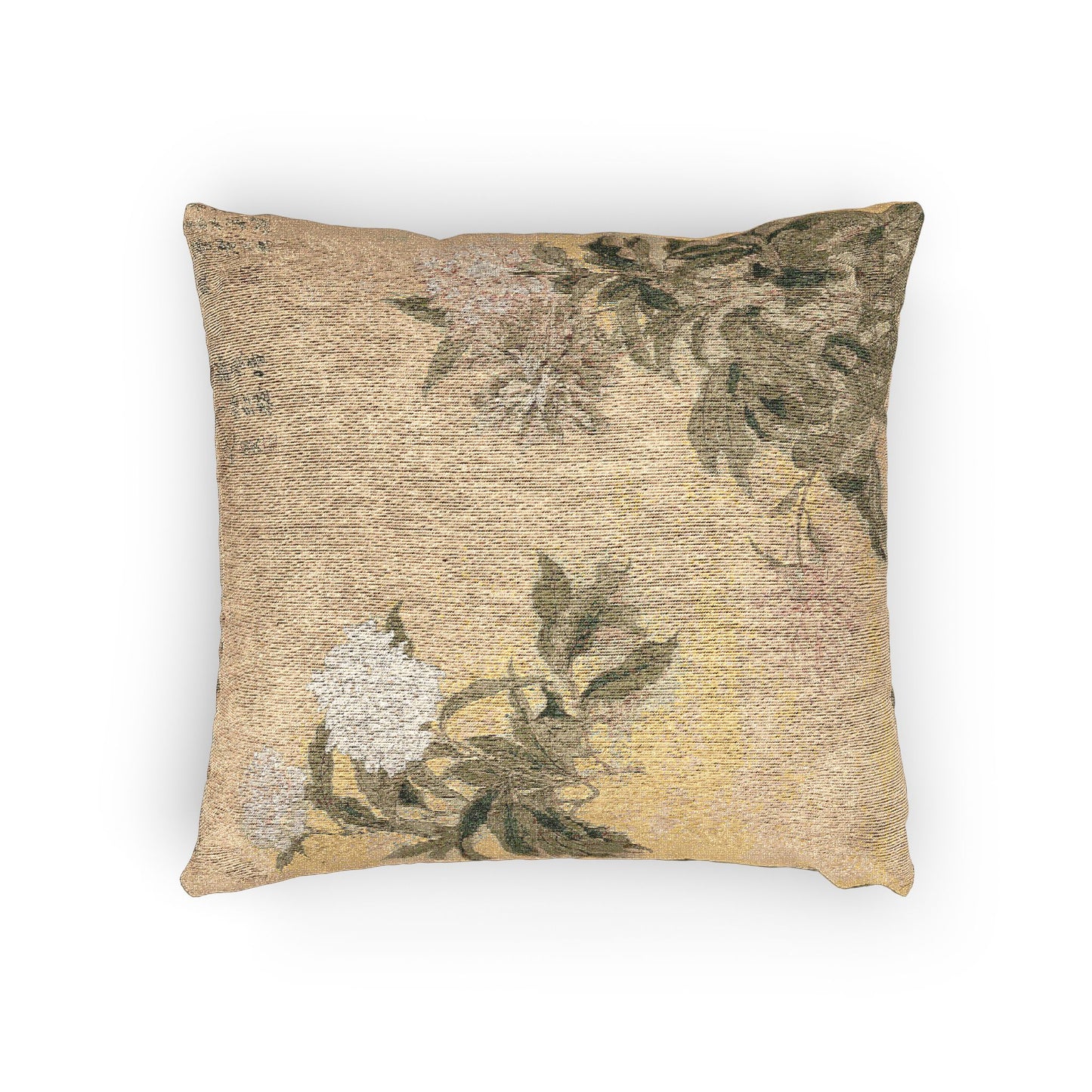 Herbaceous Peony Woven Pillow