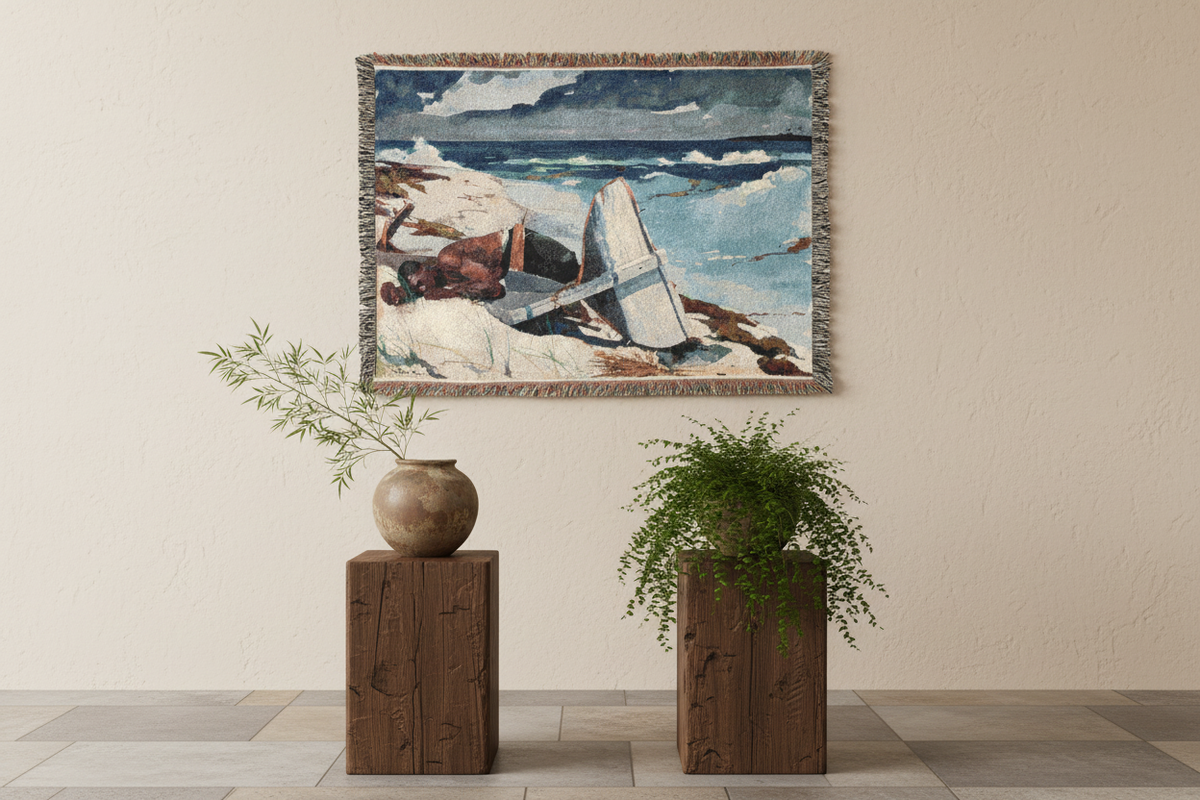 After the Hurricane, Bahamas — Homer Tapestry Blanket