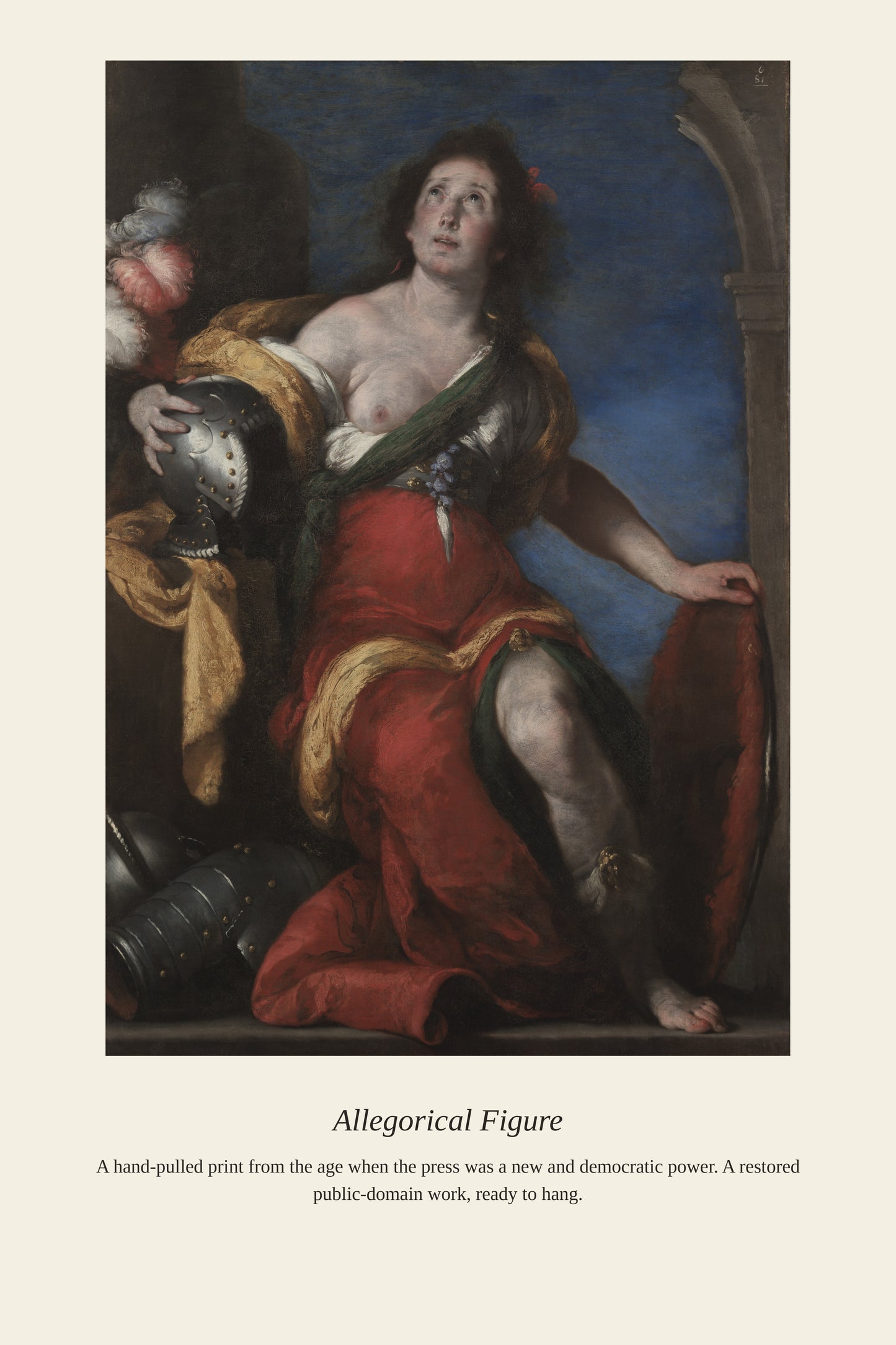 Allegorical Figure - Antique Art Print