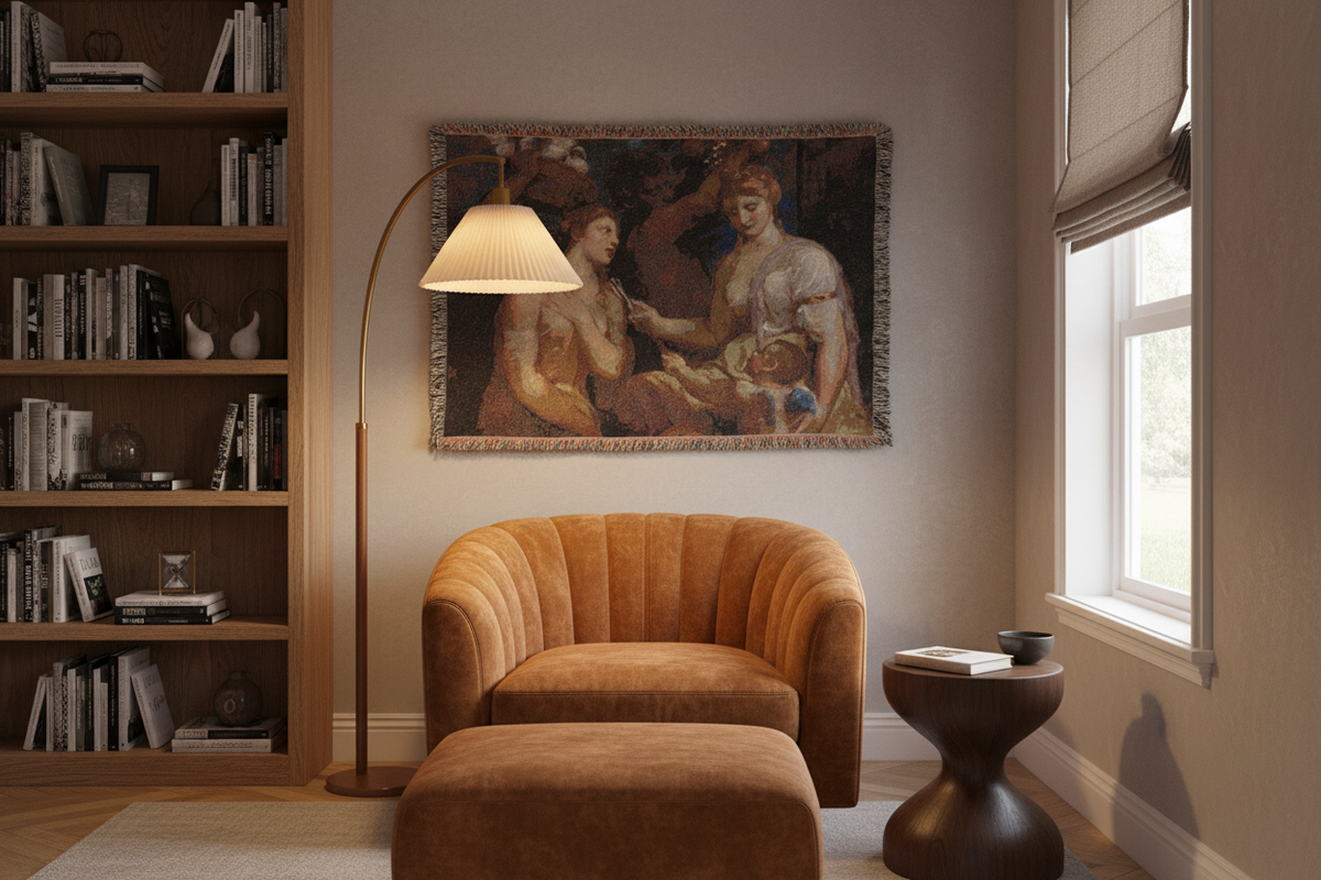 Allegory of Venus (imitator of Titian) Tapestry Blanket