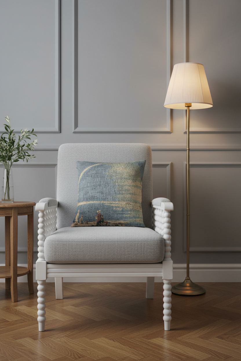 An April Shower A View — Turner Pillow