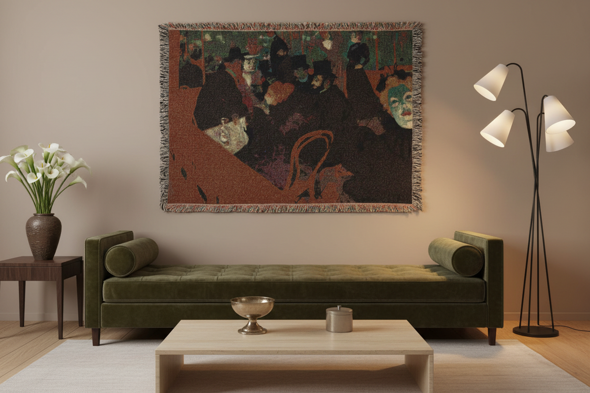 At the Moulin Rouge — Toulouse-Lautrec Tapestry Blanket