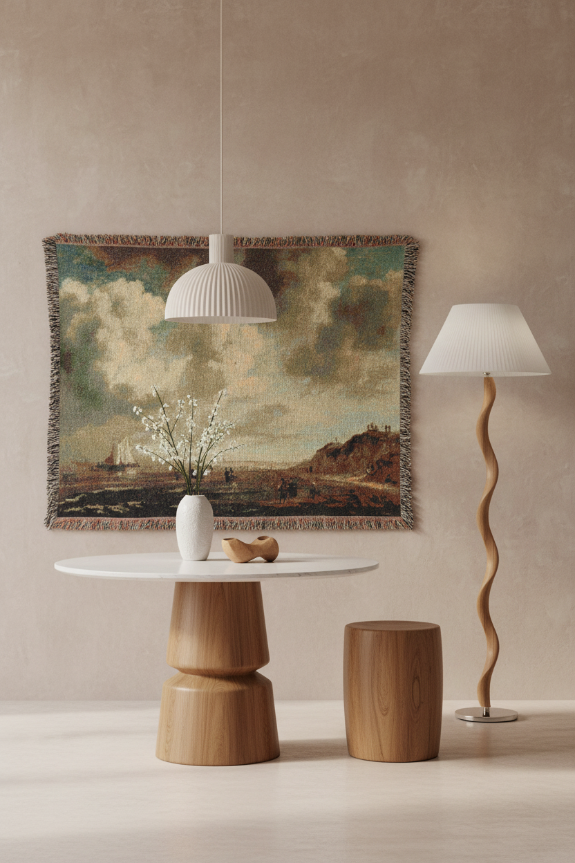Beach View (after Ruisdael) Tapestry Blanket