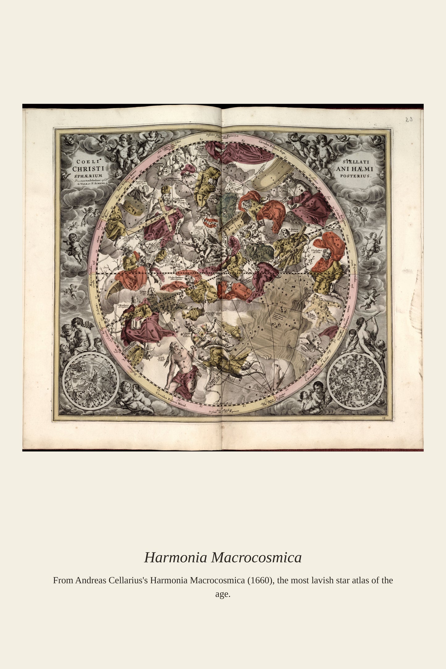 Cellarius Celestial Chart - Antique Celestial Print