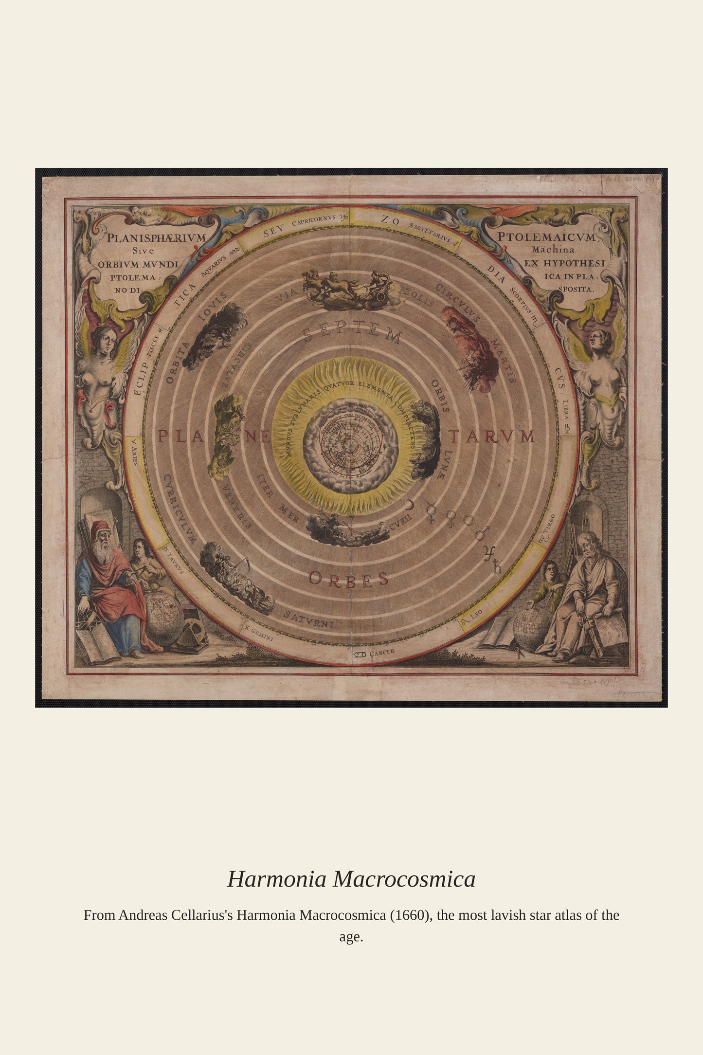 Cellarius Celestial Chart (11) - Antique Celestial Print