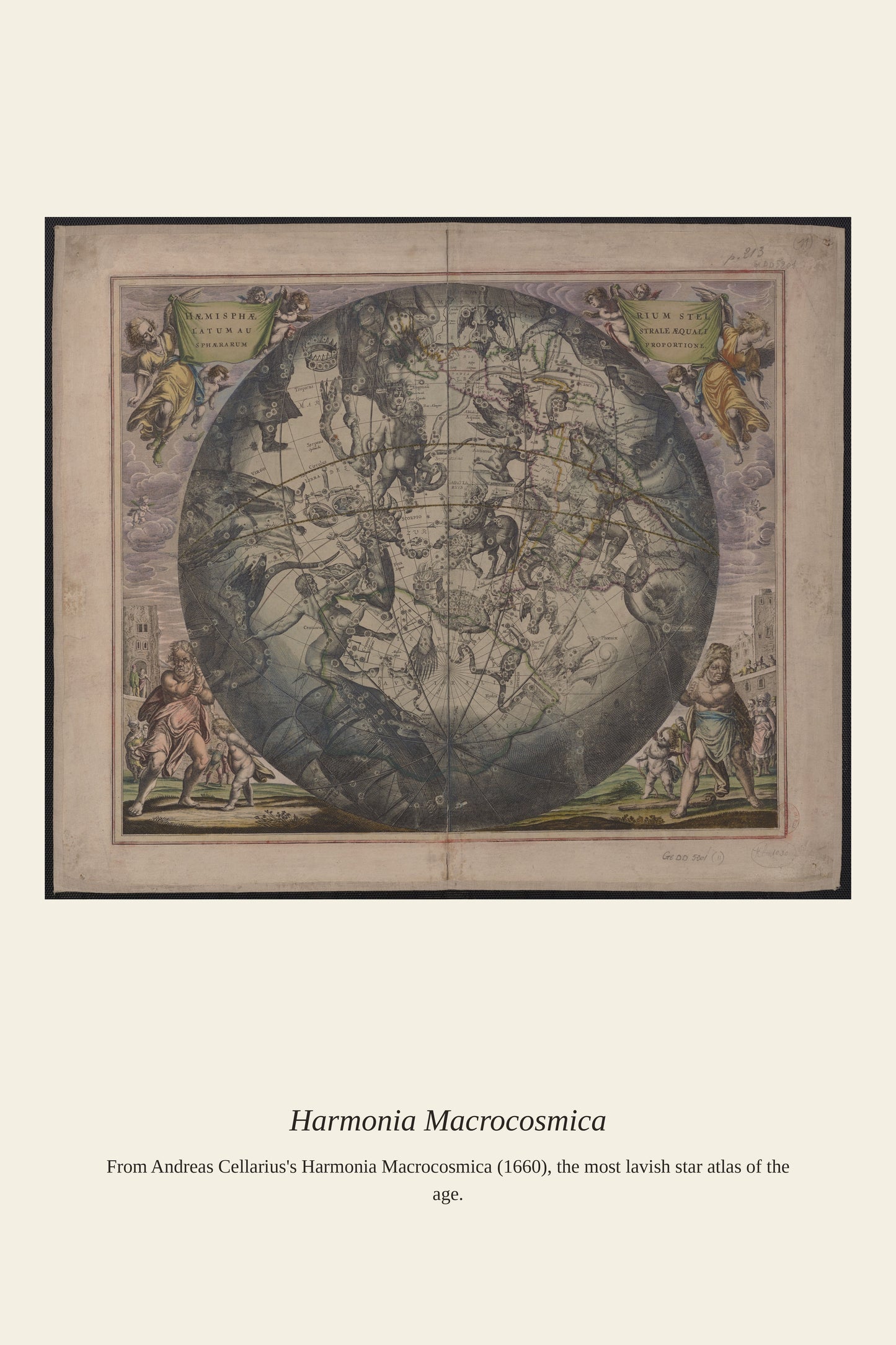 Cellarius Celestial Chart (21) - Antique Celestial Print