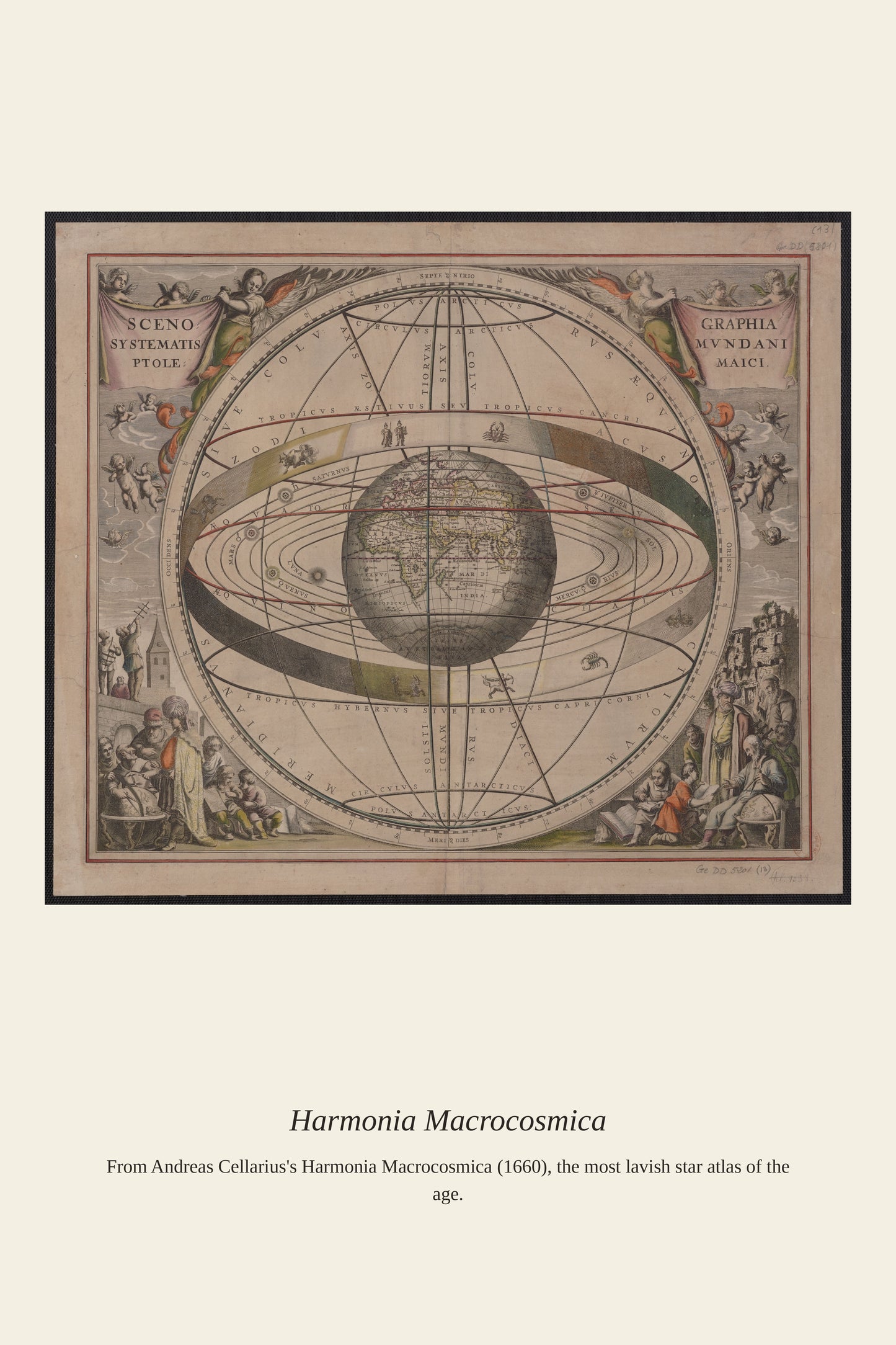 Cellarius Celestial Chart (23) - Antique Celestial Print