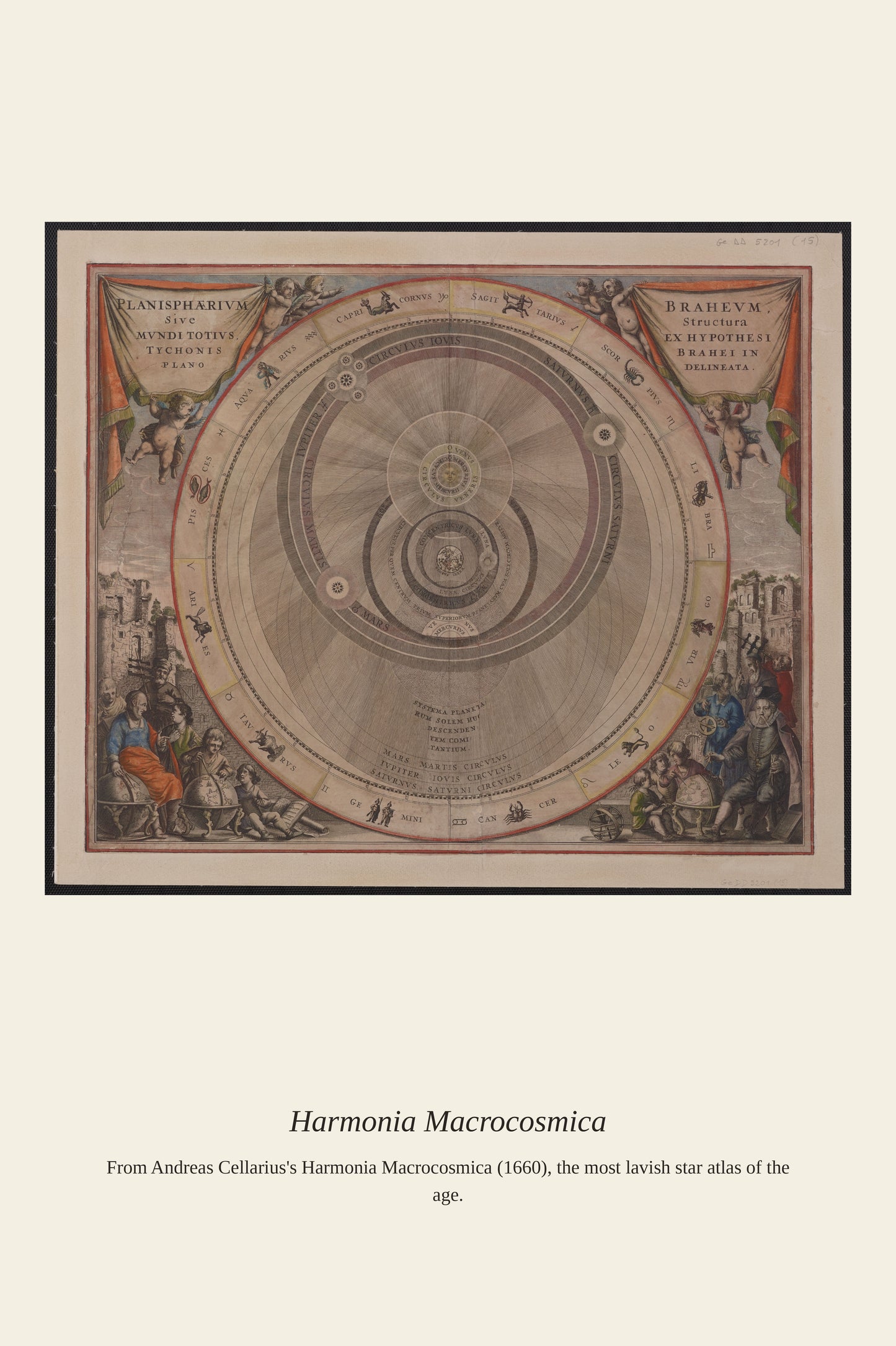 Cellarius Celestial Chart (25) - Antique Celestial Print