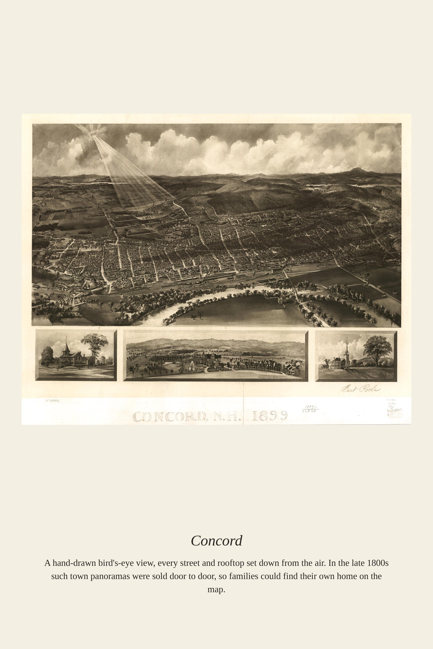 Concord - Antique Map Print