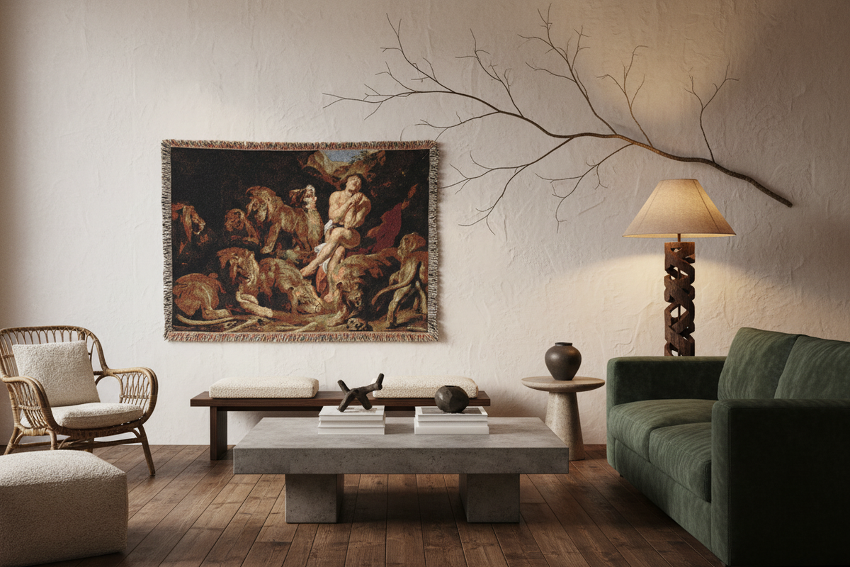 Daniel in the Lions' Den — Rubens Tapestry Blanket