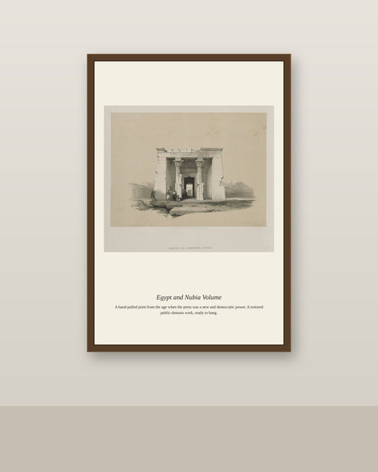 Egypt and Nubia Volume (2) - Ancient Art Print antique art print shown framed on a wall in a styled room
