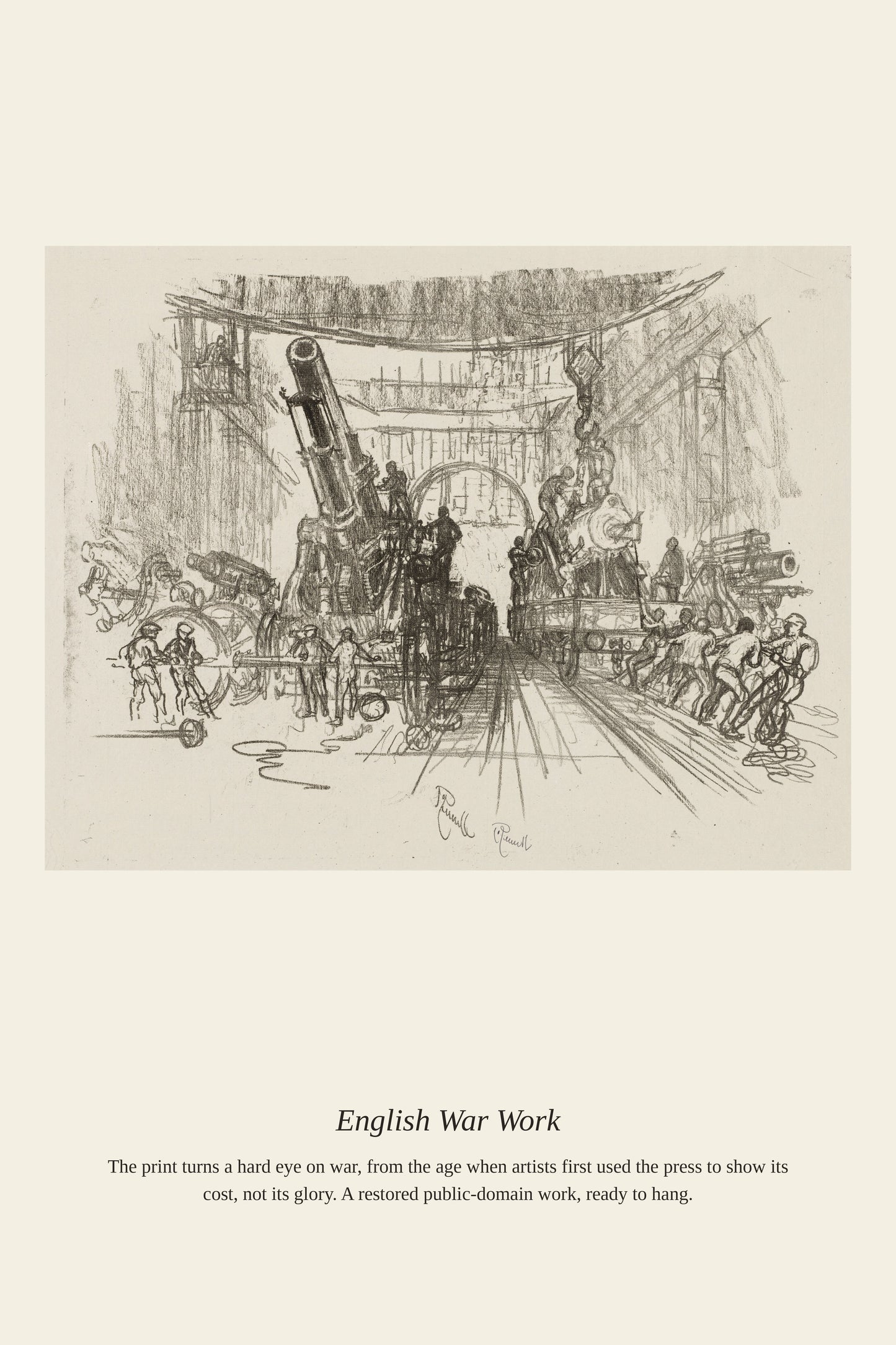 English War Work (8) - Antique Historical Print