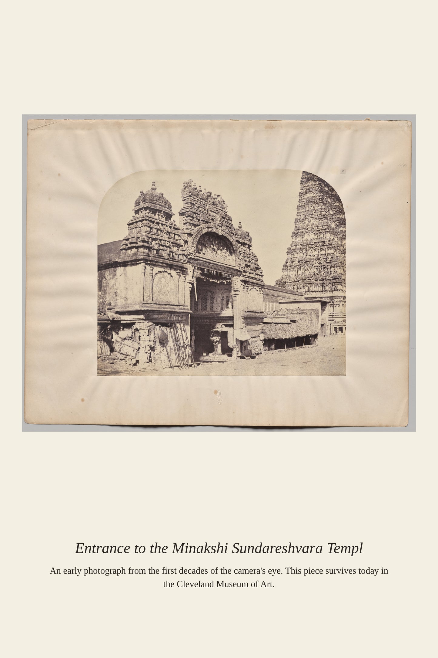 Entrance to the Minakshi Sundareshvara - Antique Photograph Print