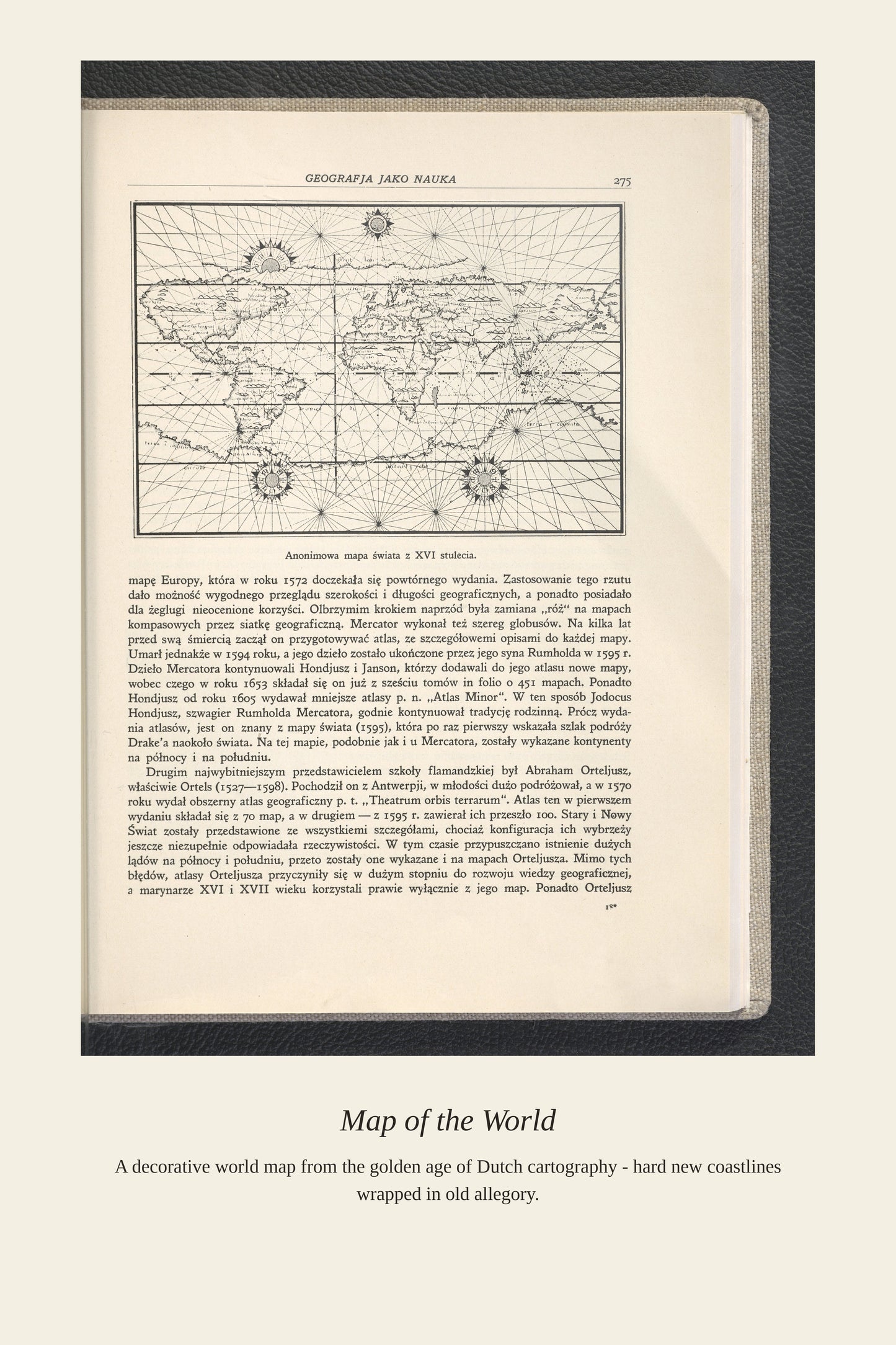 Geografja Jako Nauka - Antique Art Print