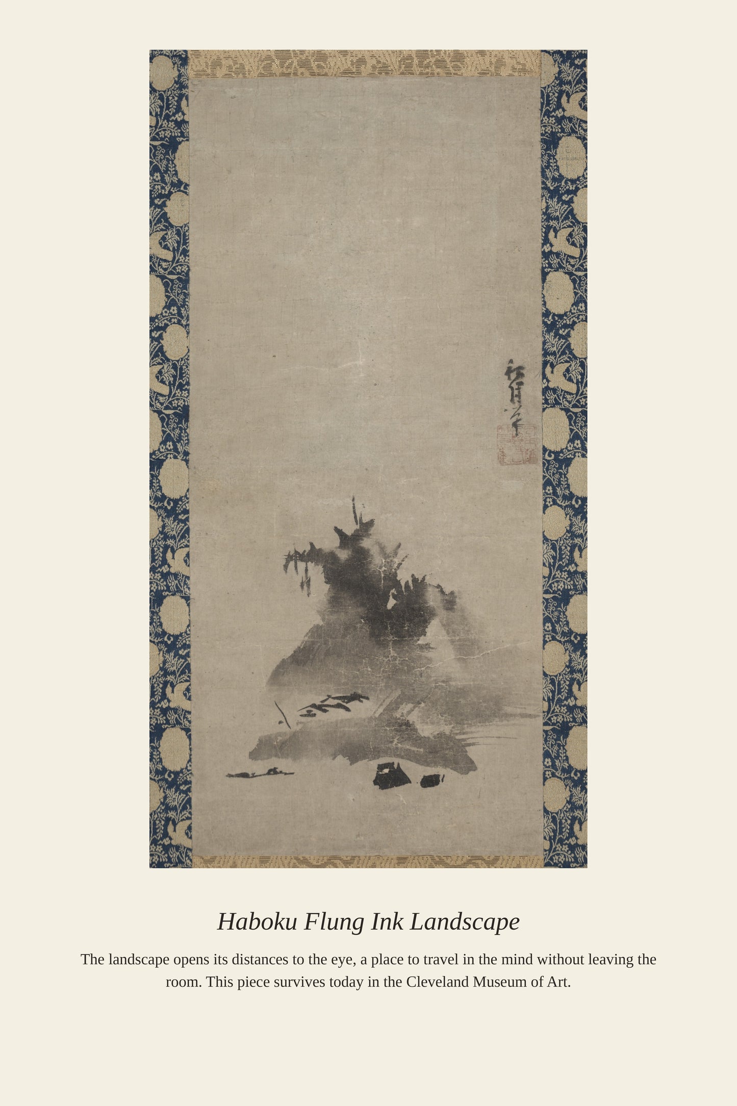 Haboku Flung Ink Landscape - Antique Landscape Print